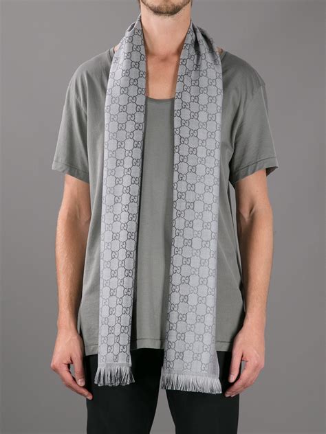 gucci scarf mens grey|gucci inspired scarf.